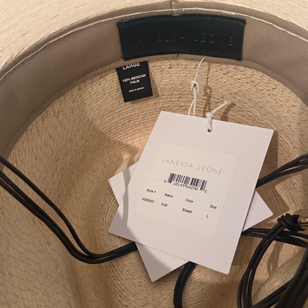 Handwoven Mexican Palm Straw Codi Hat Large - Picture 5 of 9